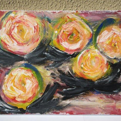 抽象画「薔薇とトゲ」