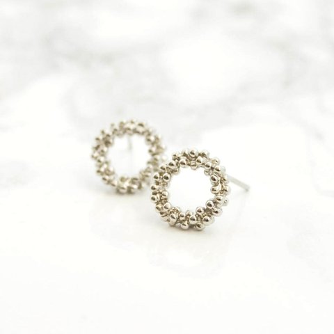 【送料無料】Bubble circle Pierce(Silver)