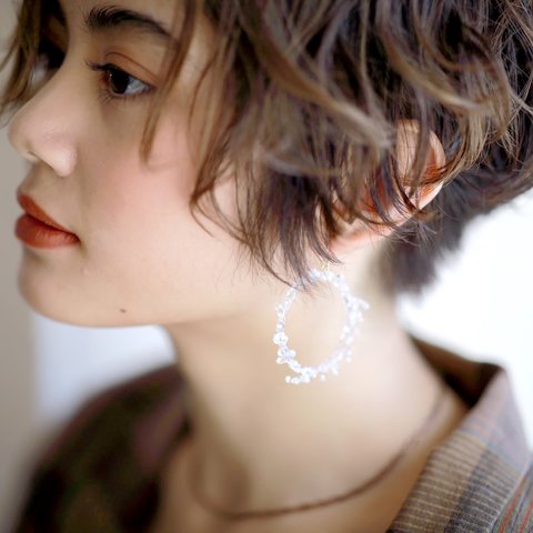 crown of baby's breath（ピアス／イヤリング） #341