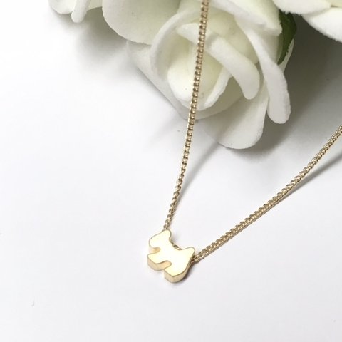 小さなテリアのネックレス 16k Gold Plated