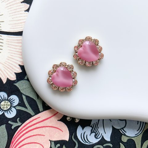 love moon stone pierce / earring