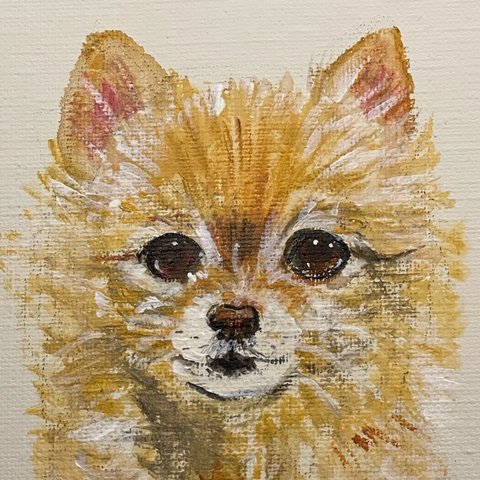 愛犬肖像画 F0サイズ　＜キャンバス＞