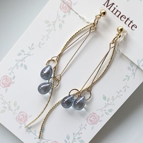 Minette☆ ノンホールピアス ( イヤリング )–L012 ❤︎ ピアス 変更無料 ❤︎