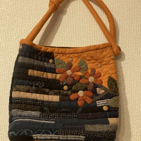 新　Handmade patchwork bag Japanese modern styleパッチワーク　ハンドバッグ　和洋　