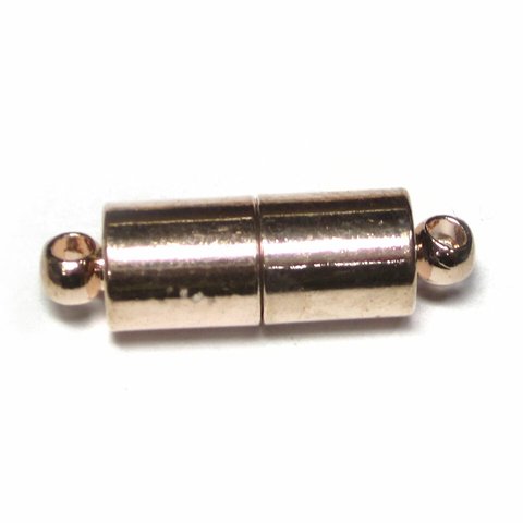 マグネットクラスプ シンプル 円柱 約20×6mm ピンクゴールド【10個】6001734