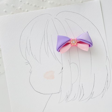 ❤︎ribbon hair clip❤︎プリンセスリボンヘアクリップピン②