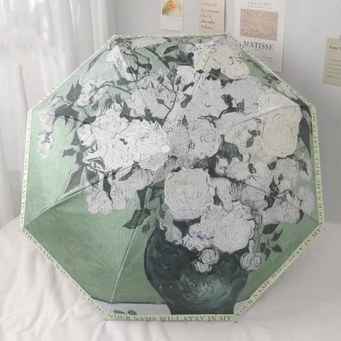 自動開閉傘 日差し対策 日傘 雨傘 晴雨兼用傘 紫外線対策 花柄 カラー 傘袋付き