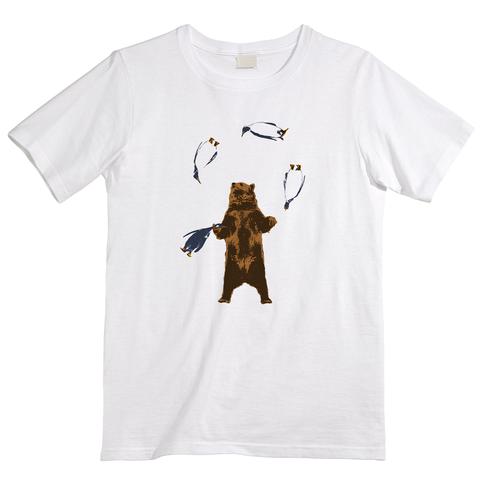 [Tシャツ] ペンギンでジャグリングするクマ