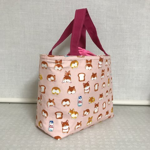 【SALE】巾着付きトートバッグ