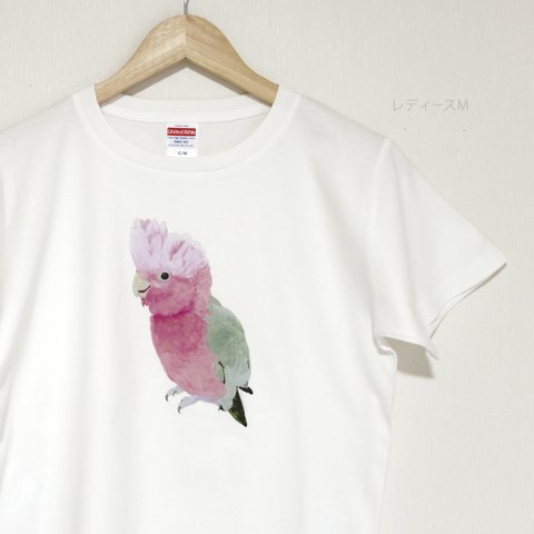 【新作】　p-jet　モモイロインコ Tシャツ  / 鳥　インコ 　オウム