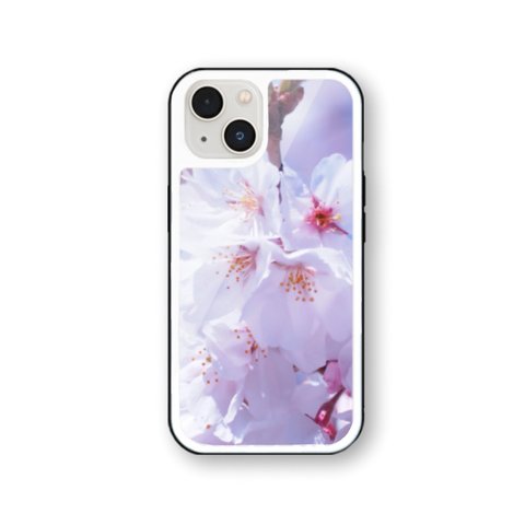 桜 14 強化ガラス iPhoneケース　さくら　iPhone13 iPhone12 iPhone11 iPhoneSE2  iPhoneSE3