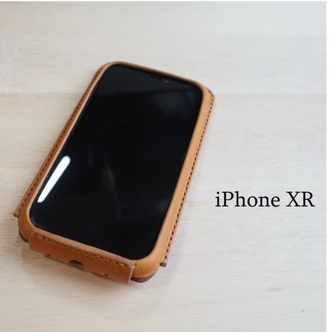 iPhoneXR カバー ケース【刻印名入れ無料・選べる革とステッチ】