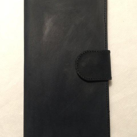 【本革iPhoneケース】黒毛和牛牛革使用 iPhone6Plus用 ネイビー 送料無料