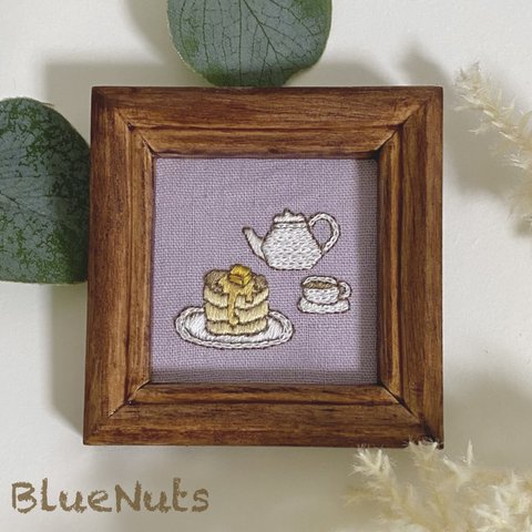 〖パンケーキ〗刺繍 ミニフレーム🥞