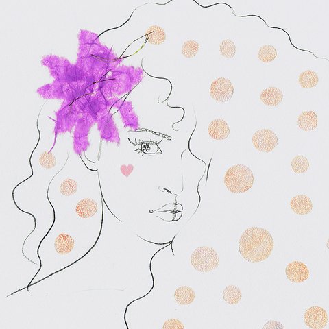 【原画】dot hair woman