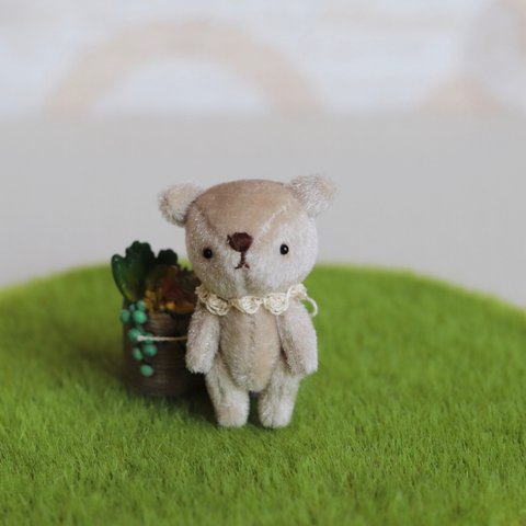 sold out＊kumahari＊約5.5cmの小さなクマさん シルバーグレー