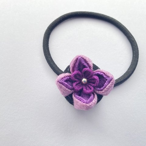 つまみ細工　紫陽花のヘアゴム
