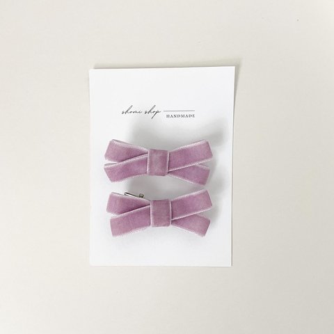 ［2Pset］"lilac purple"Velvet ribbon 