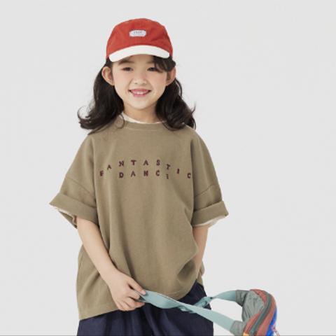 OLAMIMIカスタマイズ 子供服  2023春夏 ゆったり カジュアル 半袖 Tシャツ