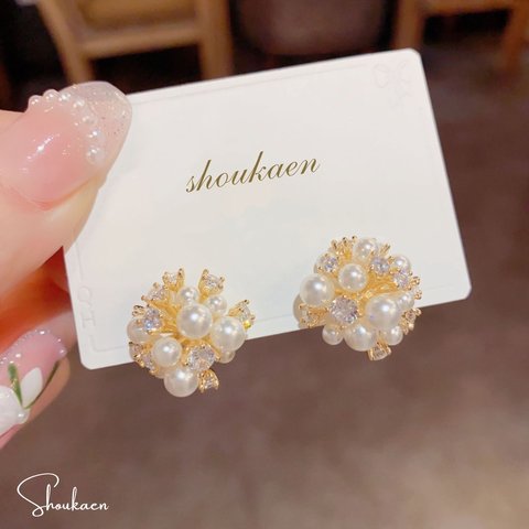 ビジュパールピアス