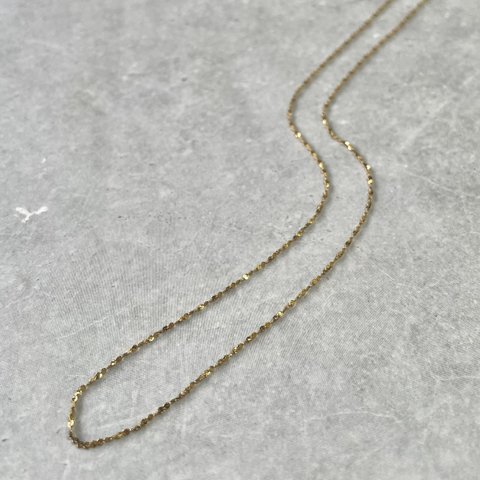 【予約】つけっぱなしOK アレルギー対応  極細1mm ステンレス スキンペタルチェーンネックレス