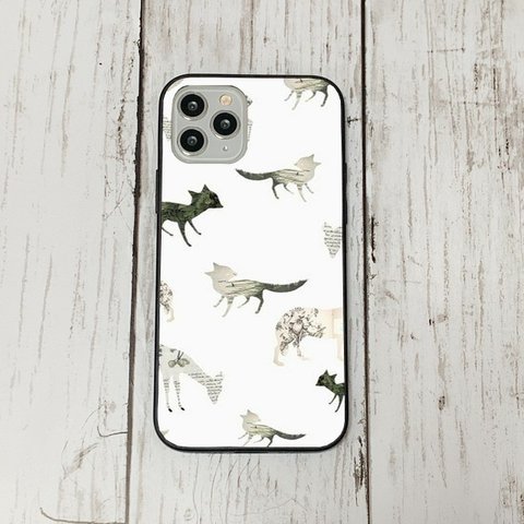 iphoneケース11 韓国 iphoneケース 強化ガラス おしゃれ 北欧 きつね　レトロ　アイフォン　リバティ　かわいい　流行り iface