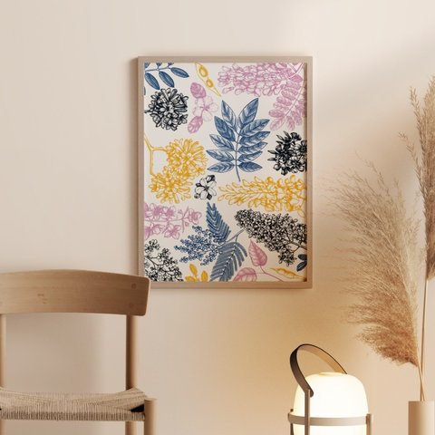 北欧ポスター【スプリングヴィンテージフラワー】アートでお部屋の模様替え。 ボタニカル 花