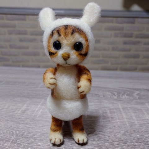 羊毛フェルト バニーにゃんこ