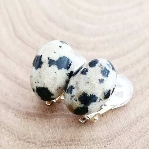 Dalmatian Jasper earring
