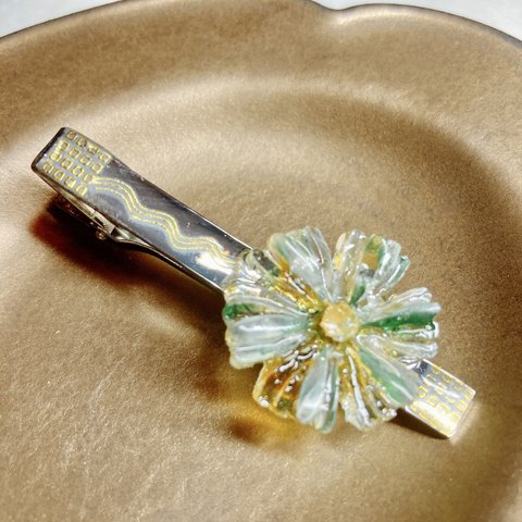 【送料無料】ユニセックス 和柄花のネクタイピン tie clip