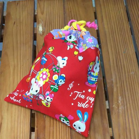 2KY-1　入園入学　ハニーチューン♥巾着袋　コップ袋　給食袋　女の子　ピンクス　pinks　きんちゃく袋