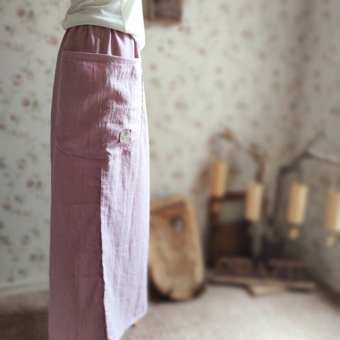 NEW HAKAMA WIDE PANTS〜antique　rose～