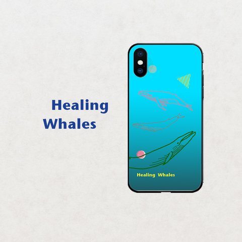 【Healing Whales】海の中  スマホケース　iphone android ほぼ全機種対応