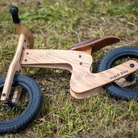 【特集掲載】ぬくもりある家具の様なバランスバイク/キックバイク。国産バイク。HideЯ Bike ハイダーバイク HB-001-W WAGARAモデル 