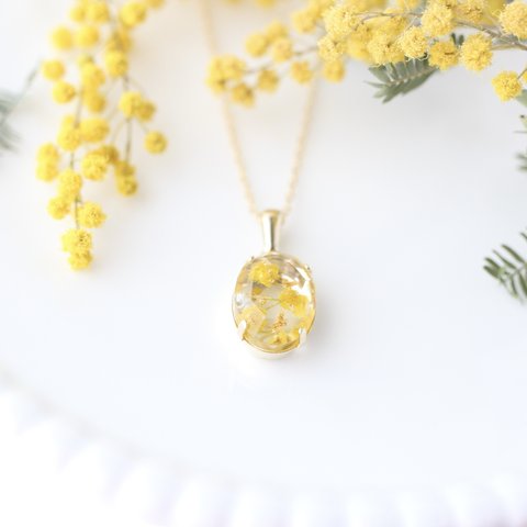 flowerJewelry necklace 「mimosa」Ⅱ