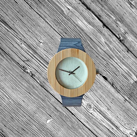Bamboo wooden Watch Simplement Design  ナチュラル×グレー