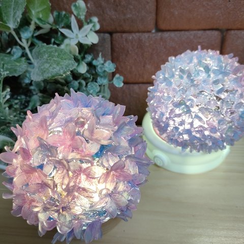 紫陽花のランプシェード