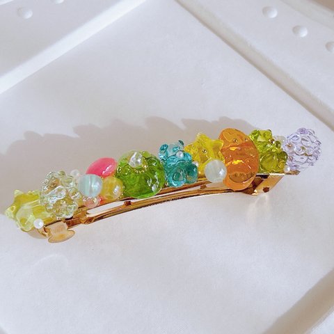 カラフルバレッタ🍭 レジン アメ