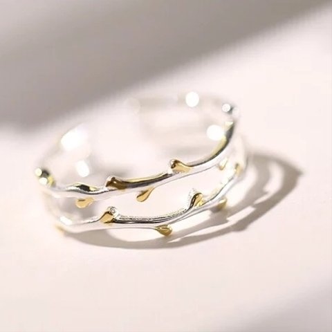 (SV925)  Sprout trees (新芽)　silver free ring  フリーリング 