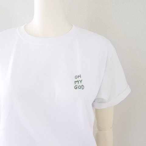 ハンドステッチ Tシャツ - OH MY GOD - 