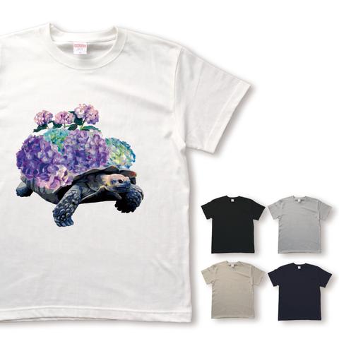 紫陽花カメのTシャツ