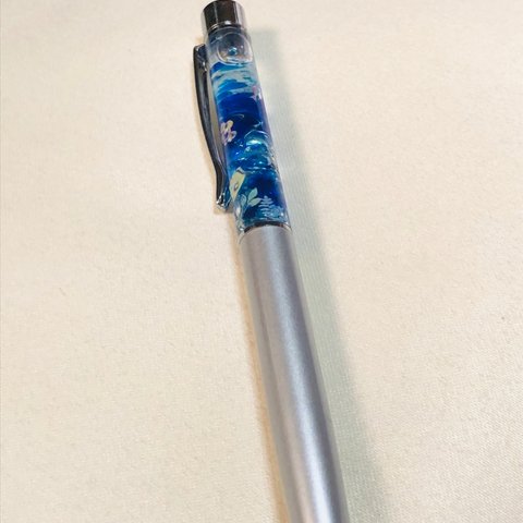 水族館風のハーバリウムボールペン