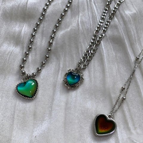 Korean accessory♡ 温度変化★AQUA HEART NEC