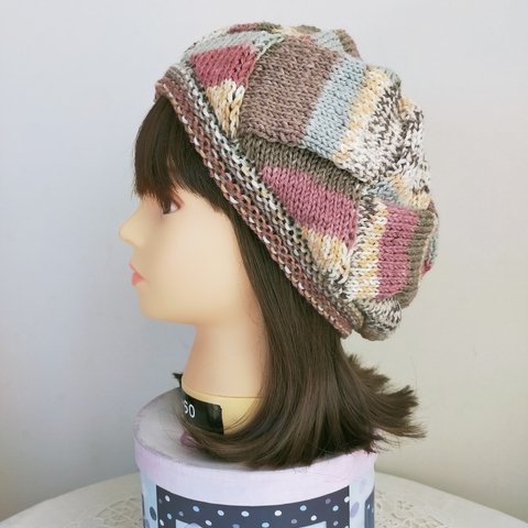 🌷バスケット編みベレー帽・ぷっくら🌷