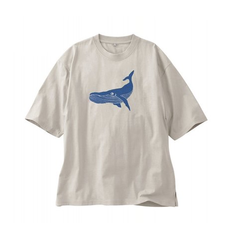 クジラ柄　メンズ半袖Tシャツ綿100％【S～XL】