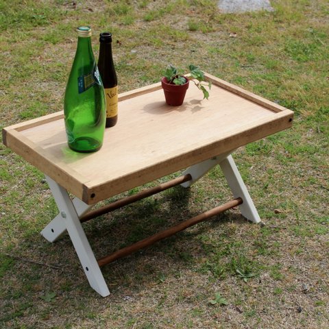 folding table 折りたたみローテーブル60 ホワイトシャビー　キャンプ　camp アウトドア　outdoor 