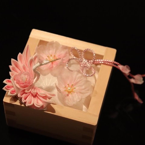 鶴と桜のリングピロー　結婚式