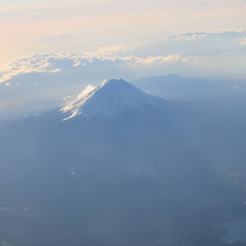 朝焼け富士山A5写真