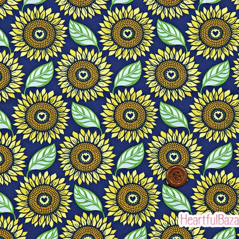 USAコットン(110×50) moda sunflowers in my heart 大輪のひまわり 生地 布