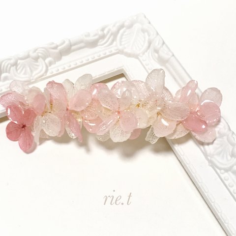 【rie.t】本物の紫陽花♡春色バレッタ